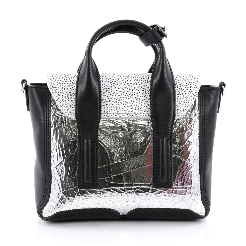 Pashli Satchel Mix Effect Leather Mini