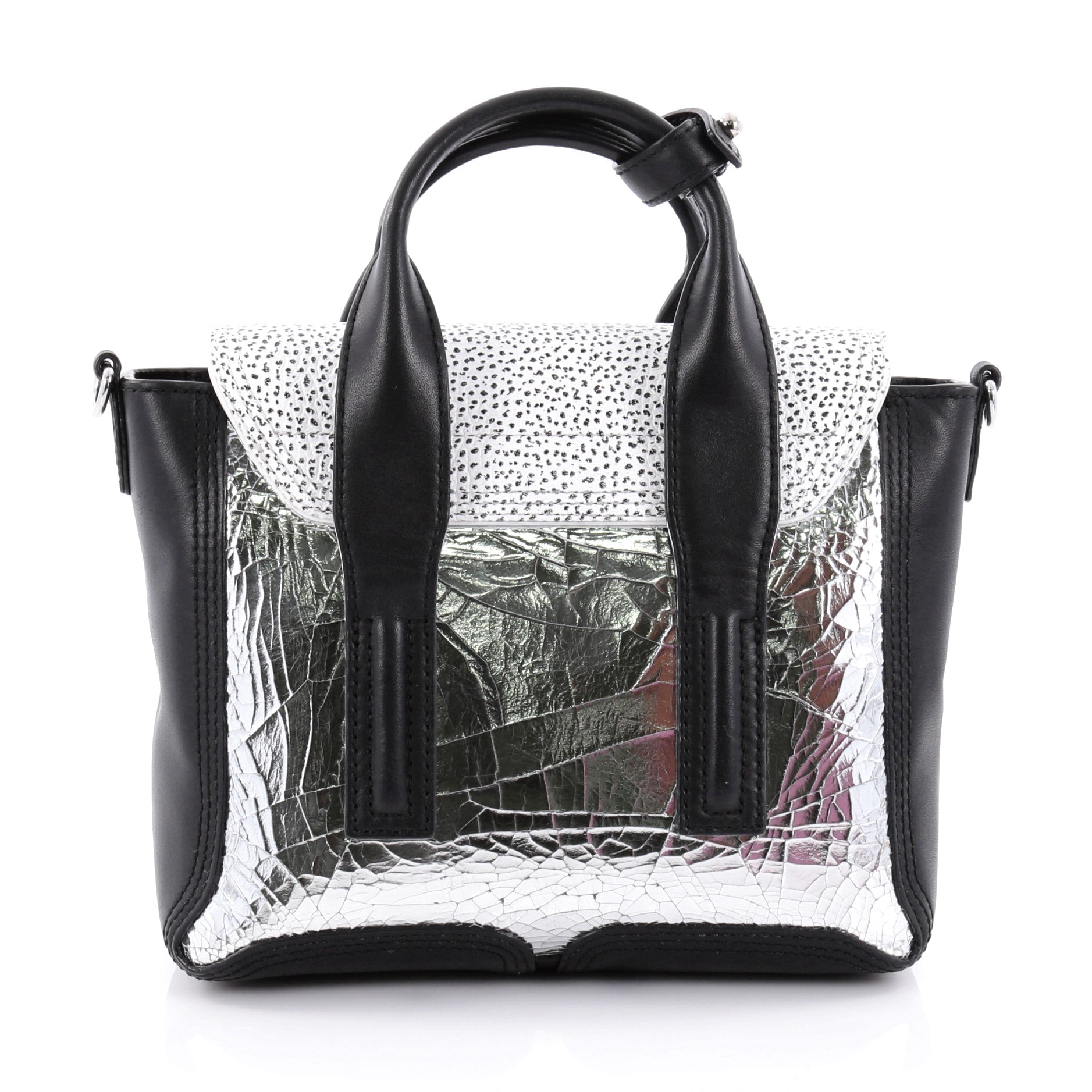 Pashli Satchel Mix Effect Leather Mini