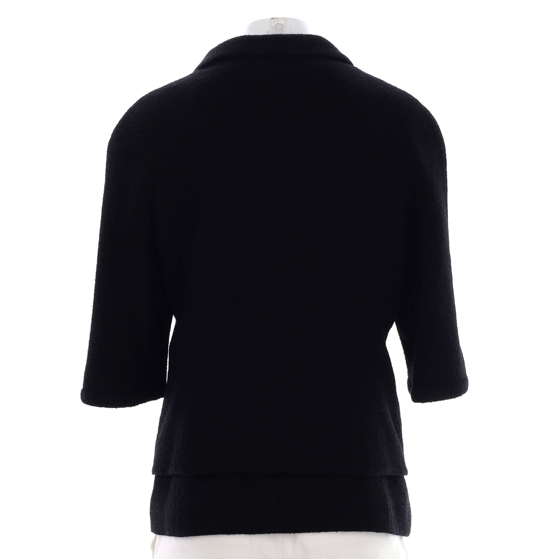 Women's Vintage Short Sleeve Two Pocket Button Up Jacket Tweed