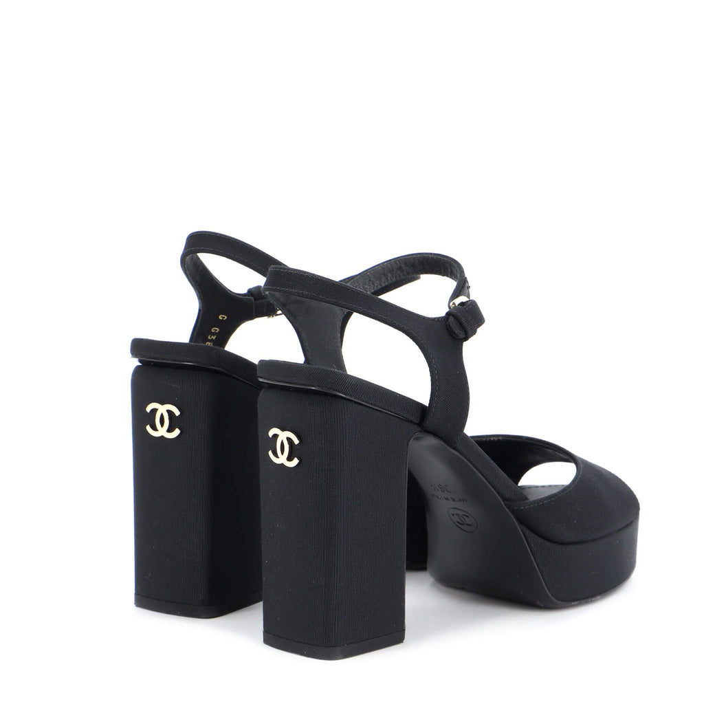 Women's Platform Heeled Sandals Grosgrain