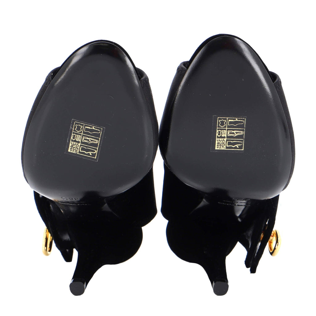 Women's Ankle Wrap Heeled Sandals Satin and Velvet