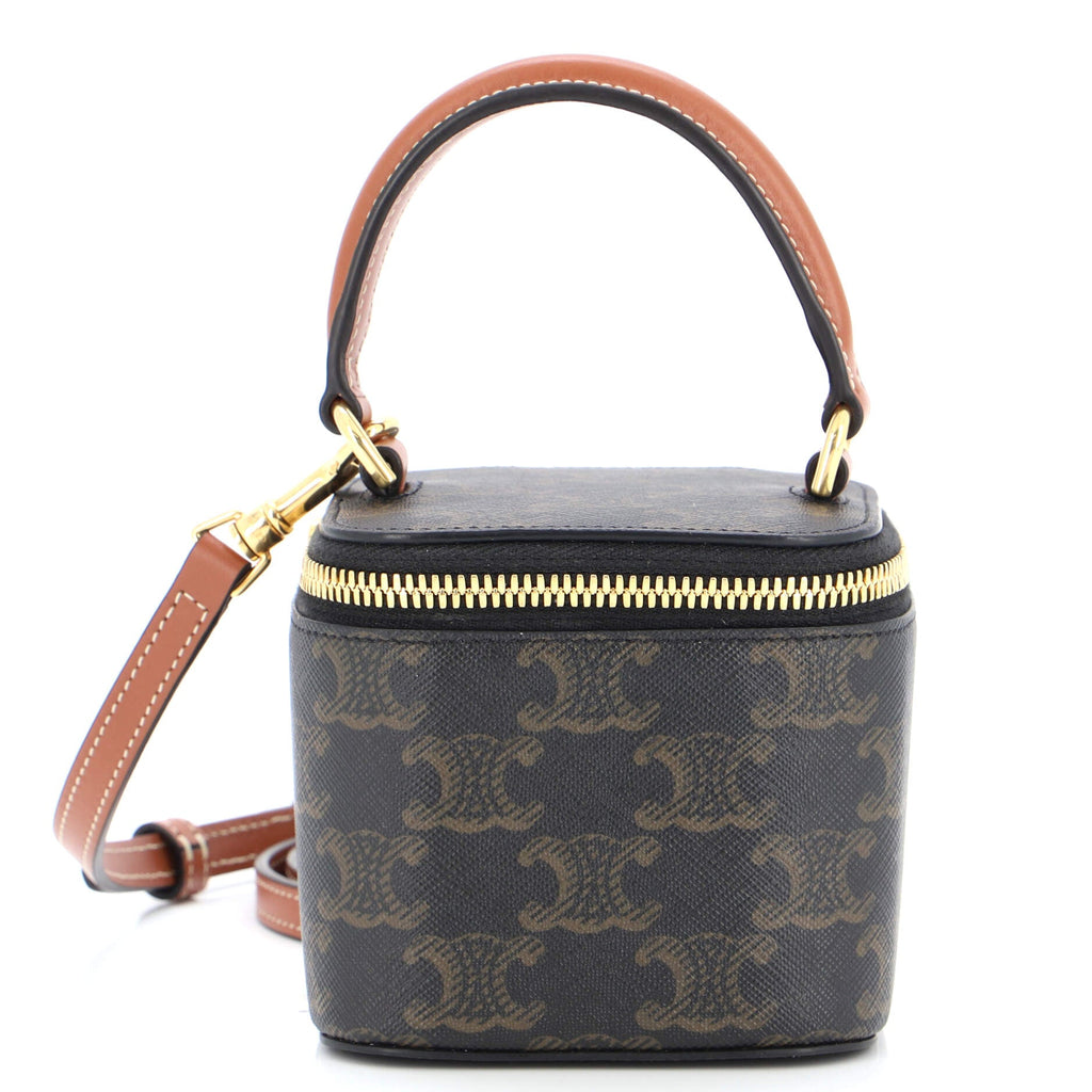 Top Handle Square Vanity Case Triomphe Coated Canvas Mini