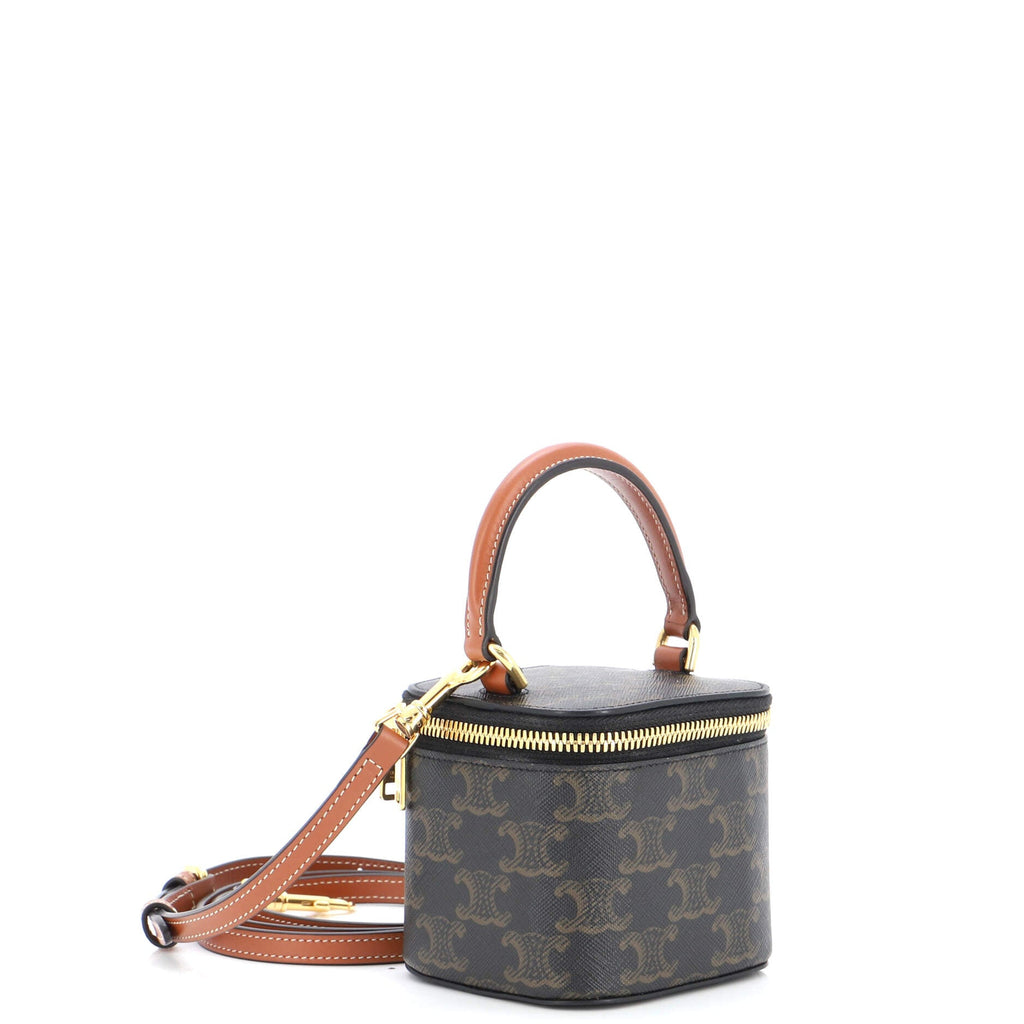 Top Handle Square Vanity Case Triomphe Coated Canvas Mini