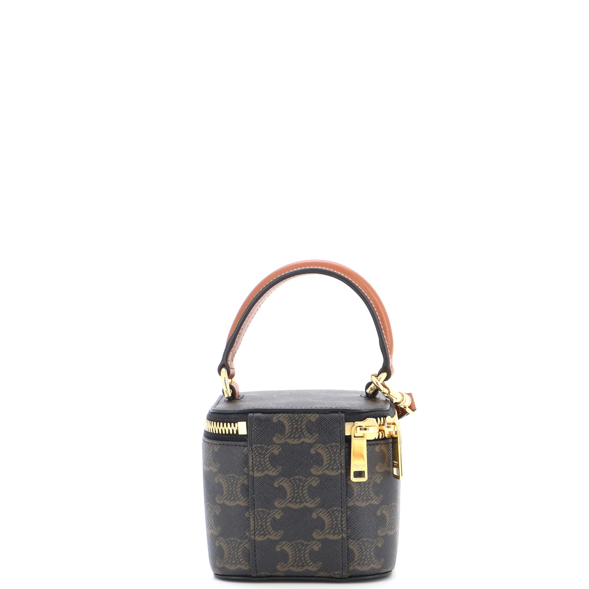Top Handle Square Vanity Case Triomphe Coated Canvas Mini
