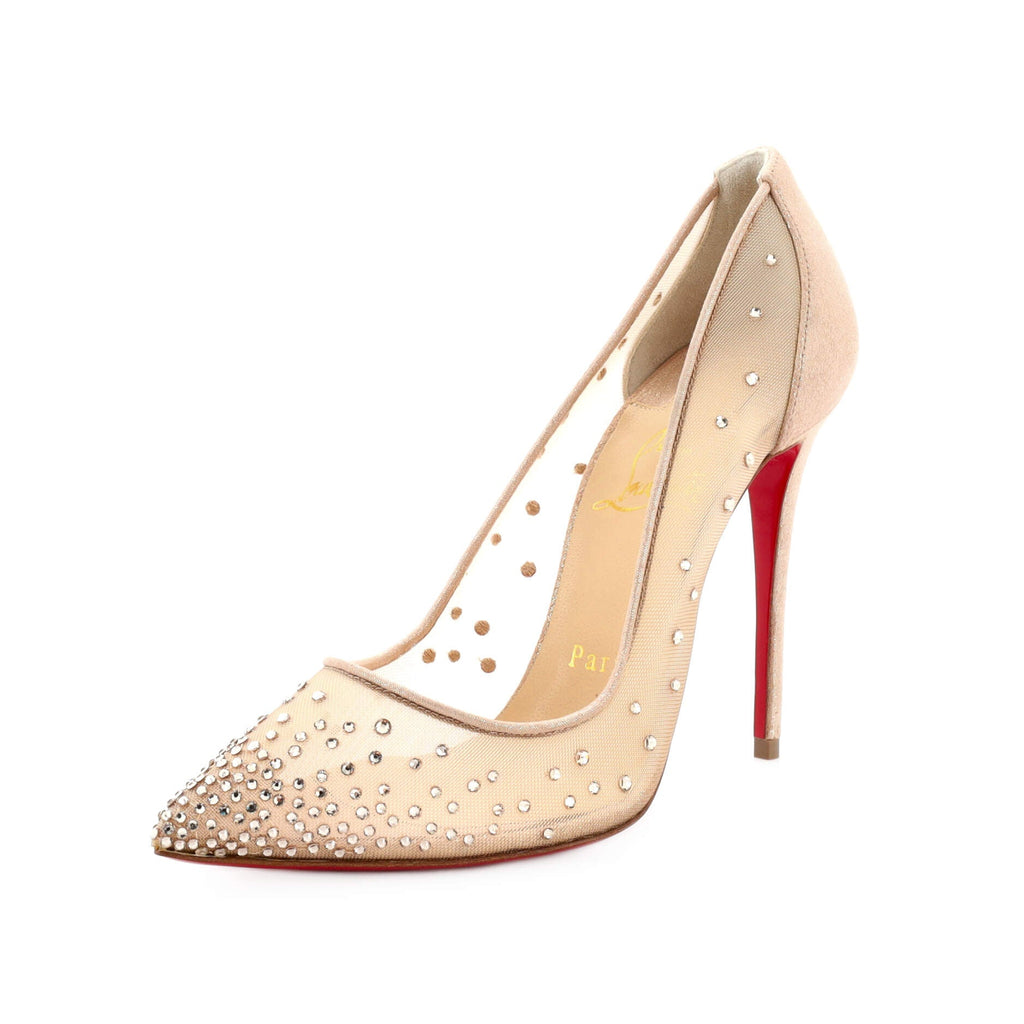 Women's Follies Strass Pumps Crystal Embellished Mesh 100