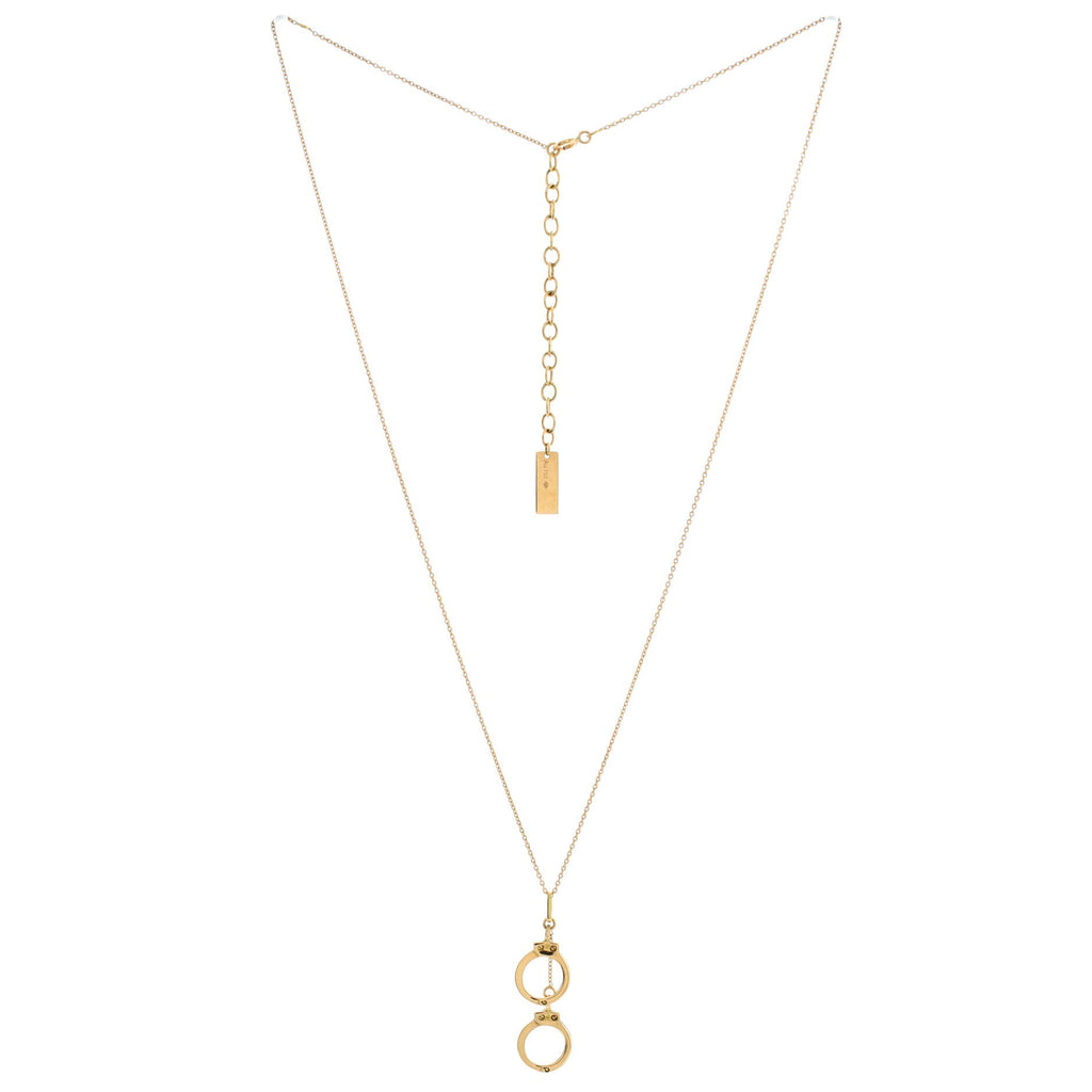 Handcuffs Pendant Necklace 18K Yellow Gold