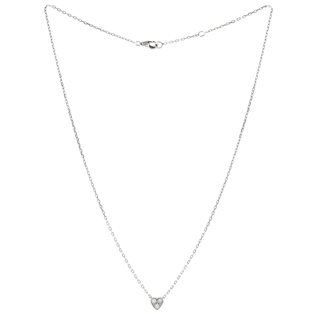 Etincelle de Cartier Heart Pendant Necklace 18K White Gold with Diamonds Mini