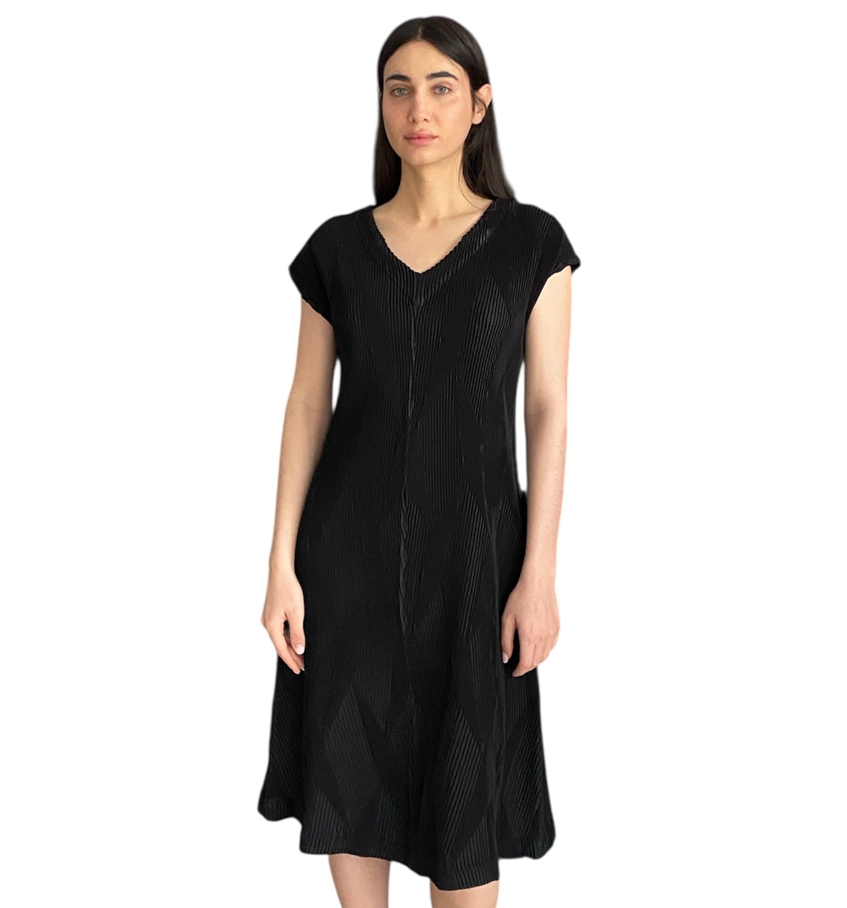 Issey Miyake Pleated Flared Dress - JP 2 (M / L)