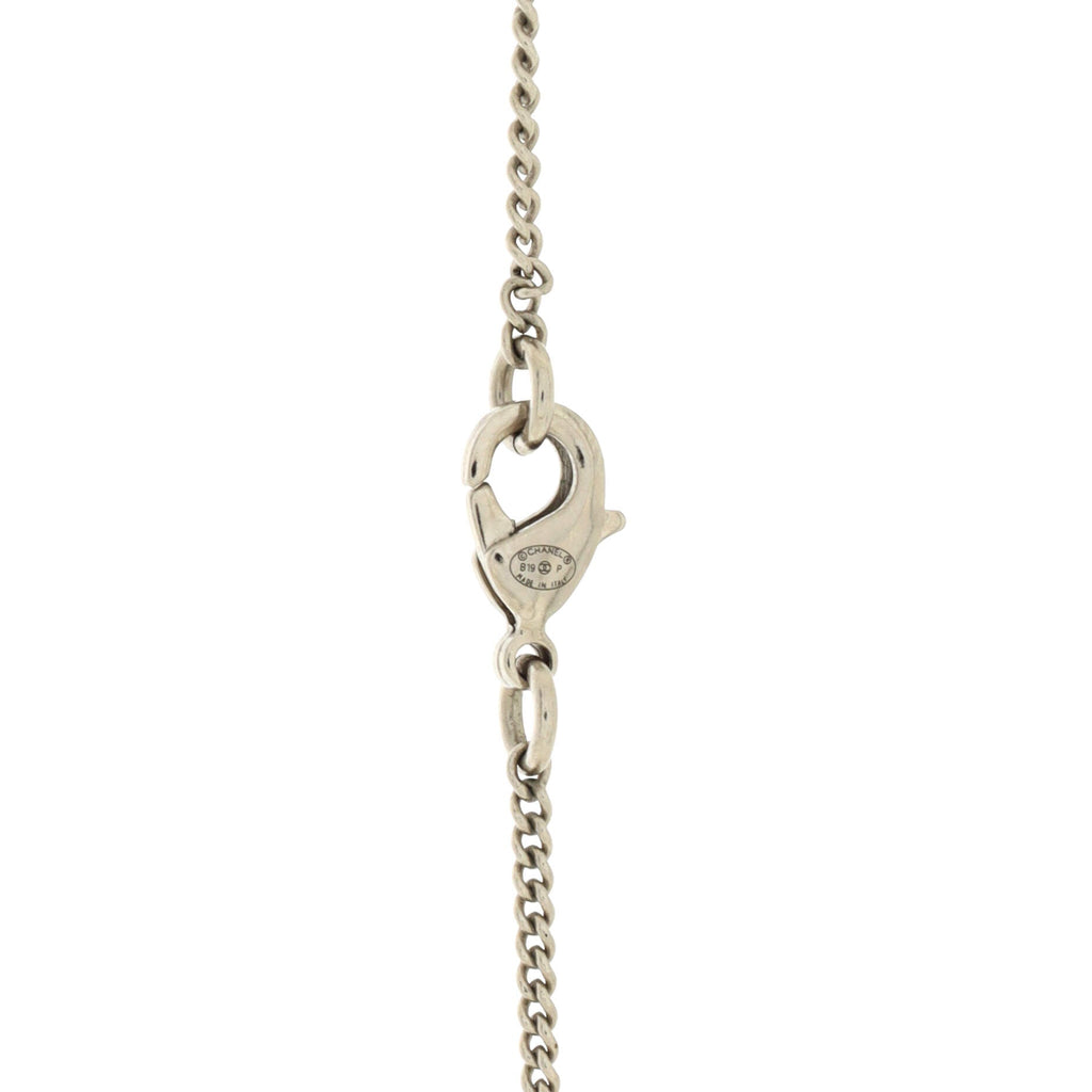 CC Cross Pendant Necklace Metal with Crystals