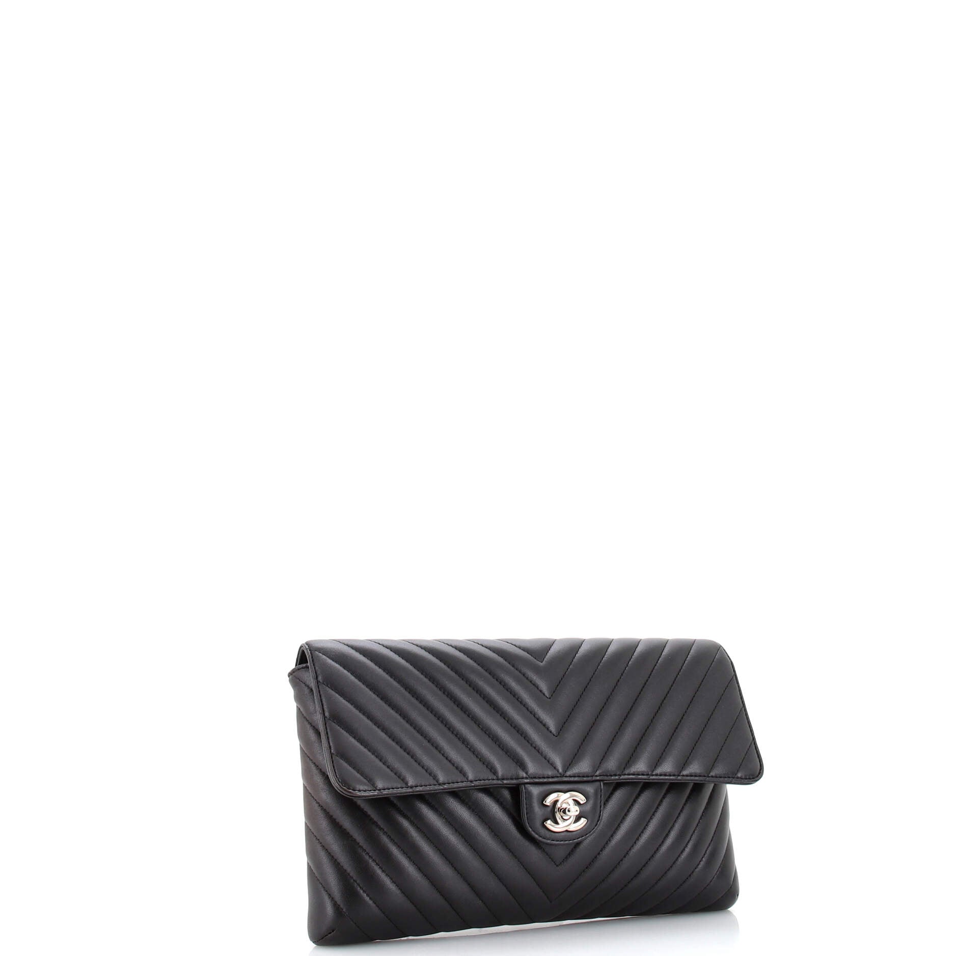 Classic Flap Clutch Chevron Lambskin