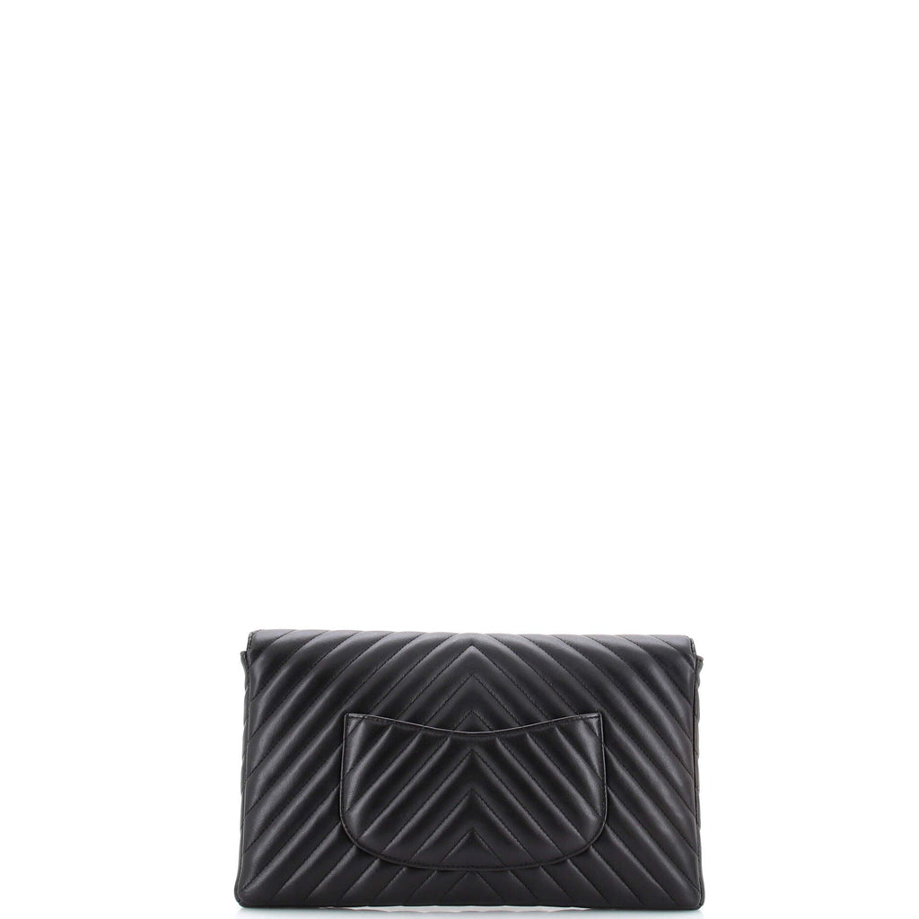Classic Flap Clutch Chevron Lambskin