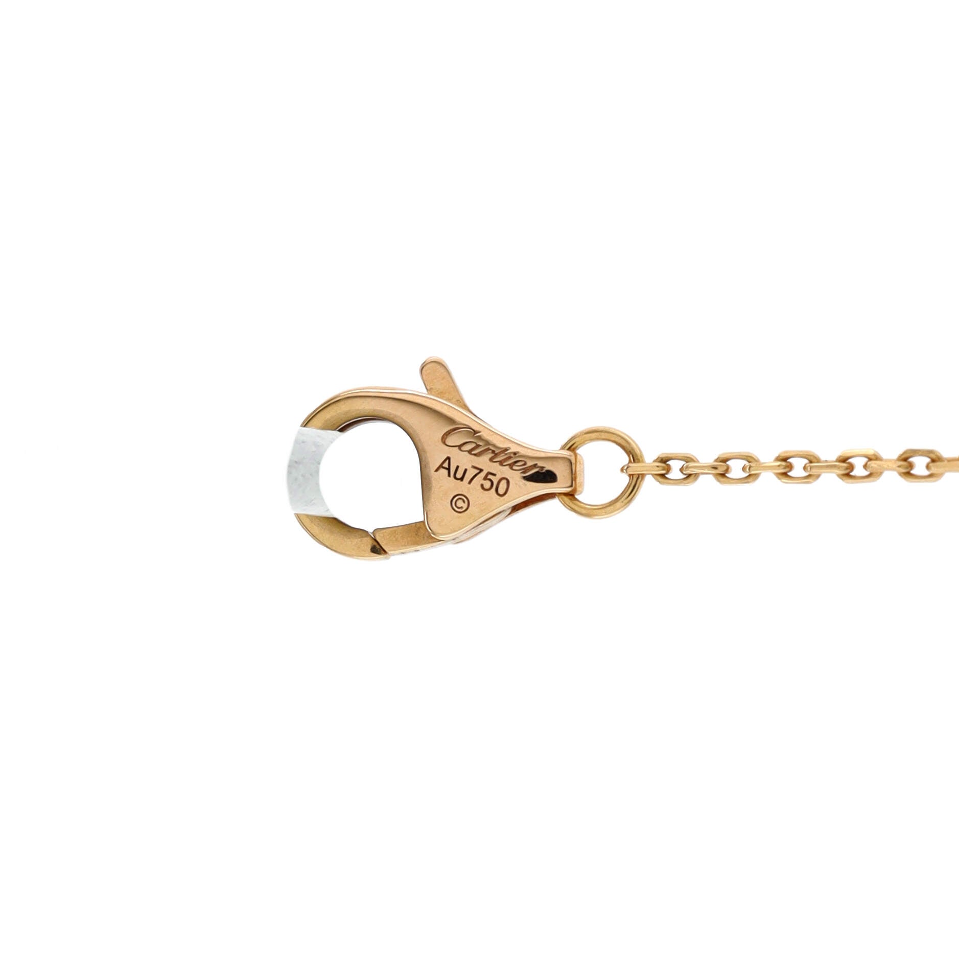 Cross Pendant Necklace 18K Rose Gold with Pink Sapphires
