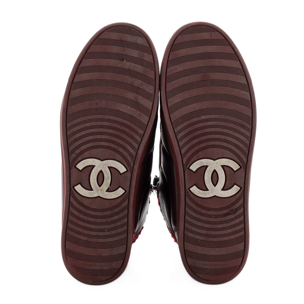 Women's CC Chain Link Sneakers Leather with Tweed