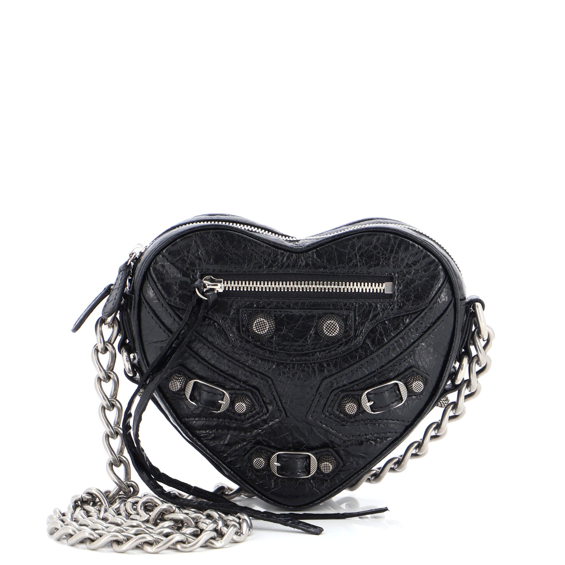 Le Cagole Heart Chain Bag Leather Mini