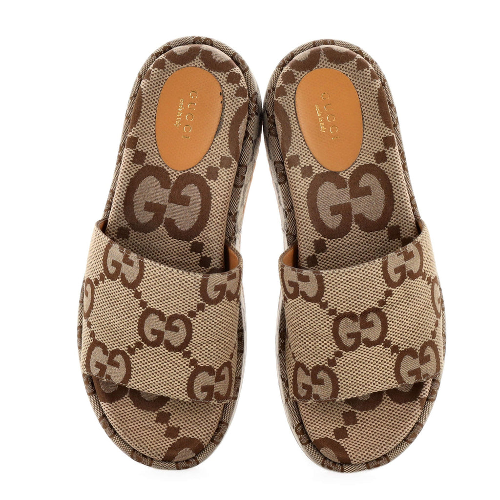 Women's Angelina Platform Slide Sandals GG Canvas