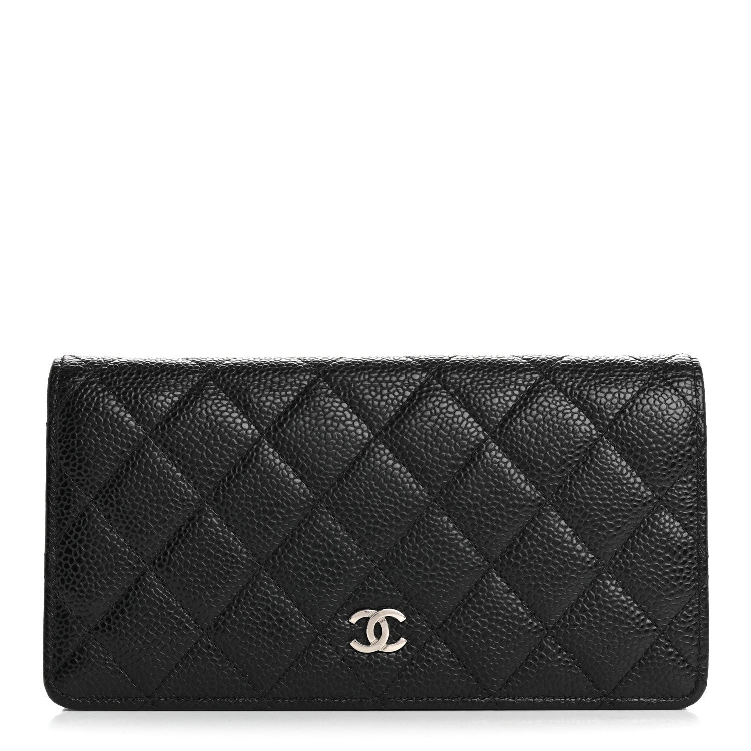 Caviar Quilted Yen Wallet Black