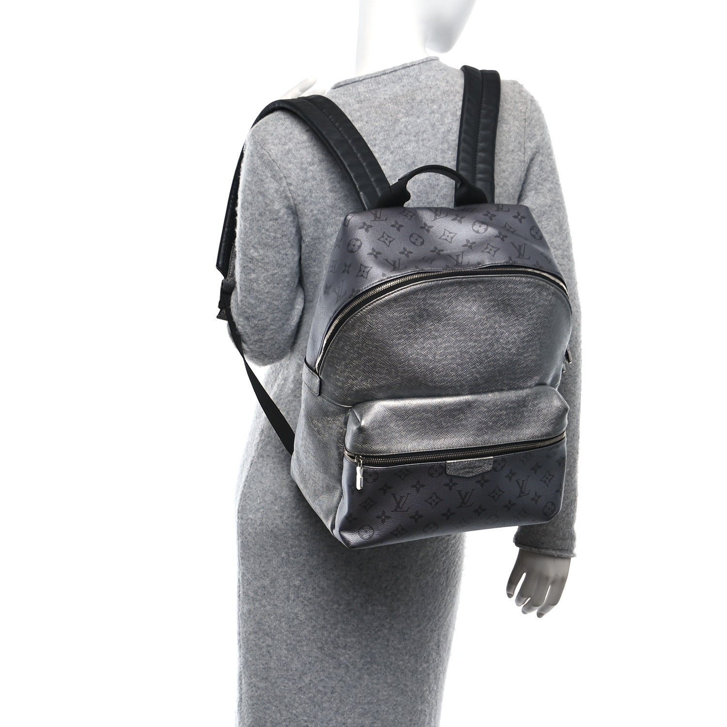 Monogram Taiga Discovery Backpack PM Silver