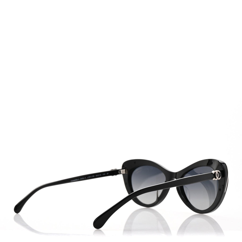 Acetate Polarized Cat Eye CC Sunglasses 5432 Black