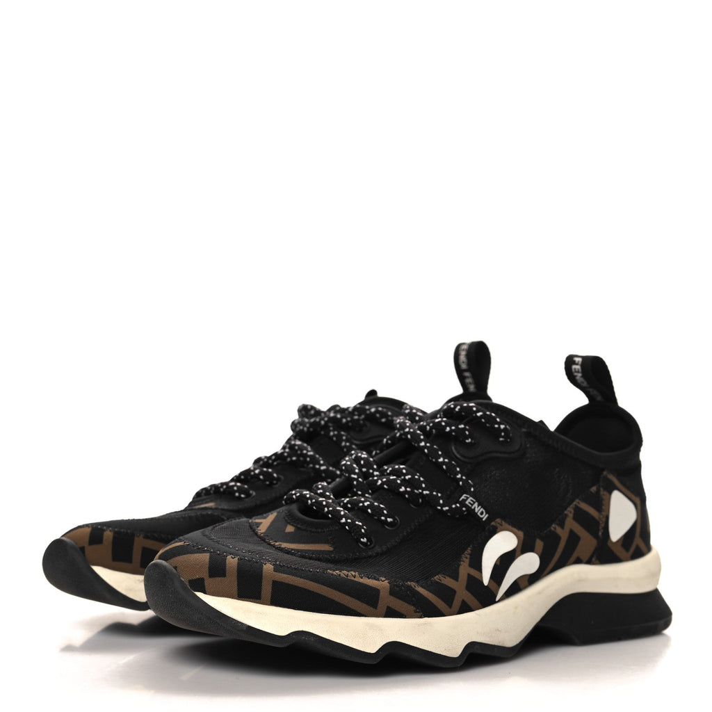 Technical Mesh Lycra FFreedom Patchwork Sneakers 36.5 Black Tobacco