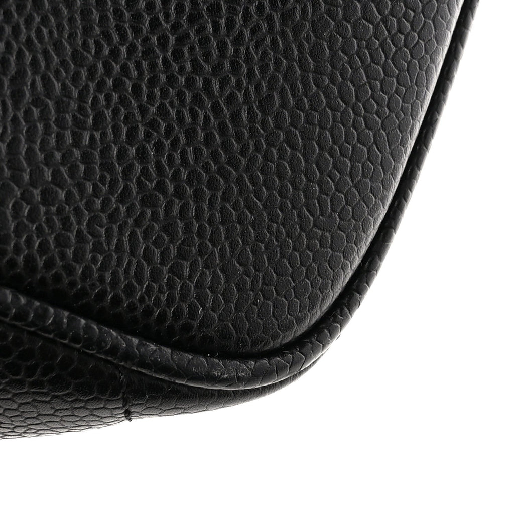 Caviar Quilted Medallion Tote Black