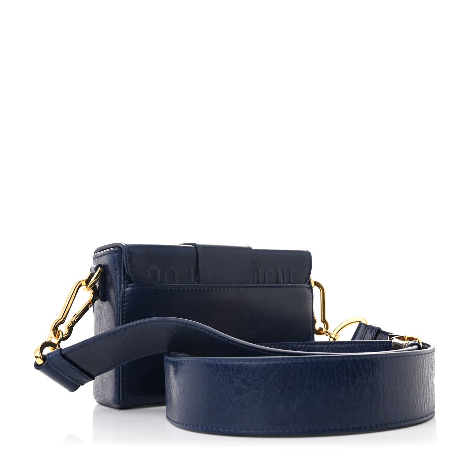 Smooth Calfskin 30 Montaigne Box Bag Navy