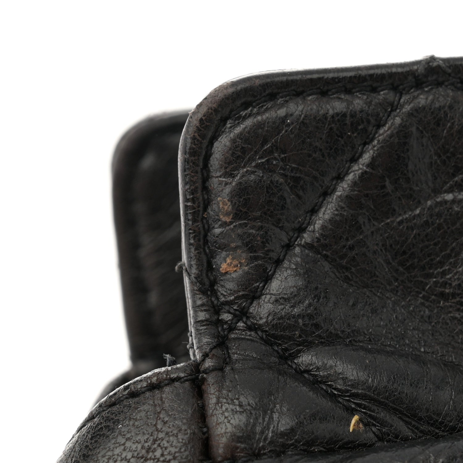 Lambskin Large Quilted Shopping Tote Black