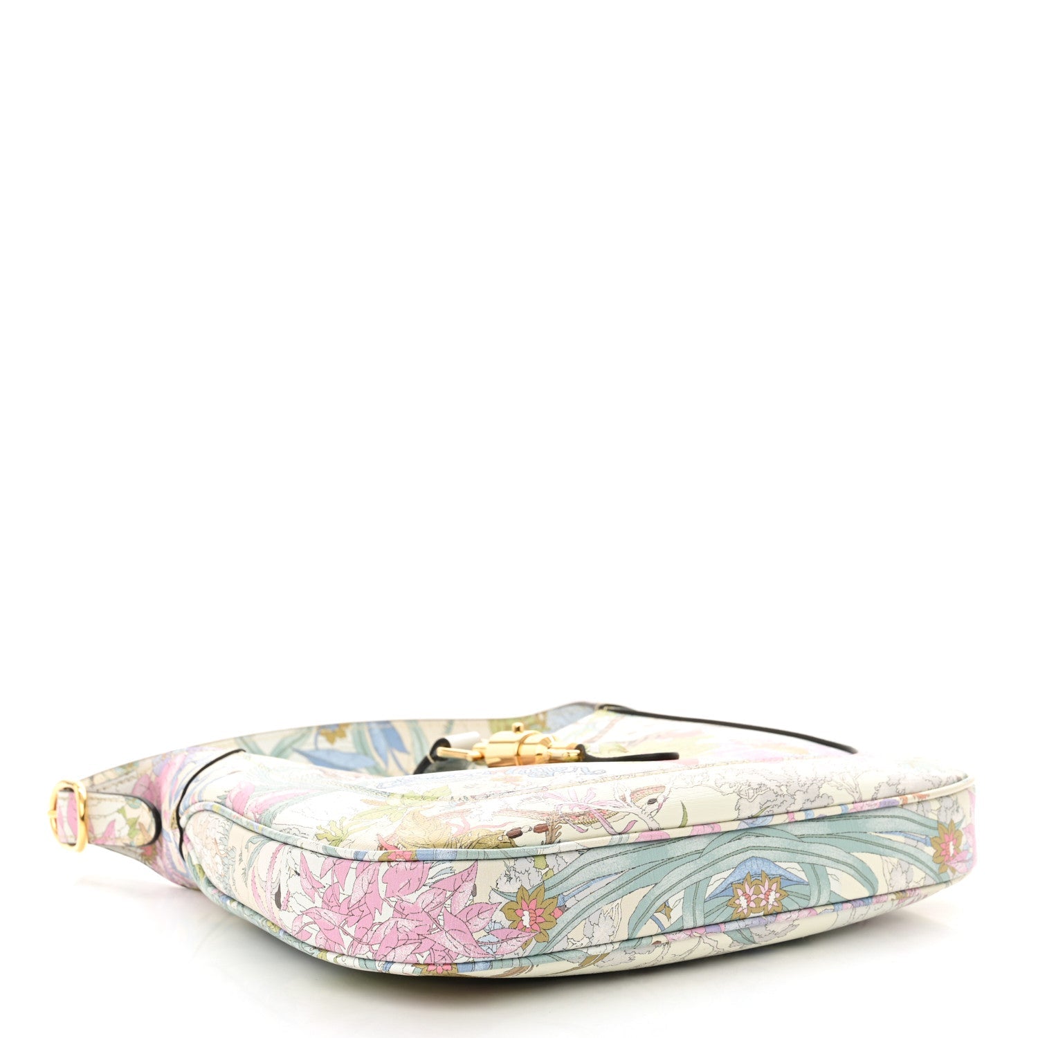 New Shangai Calfskin Tiger Savanah Small Jackie 1961 Hobo Chalky White Multicolor