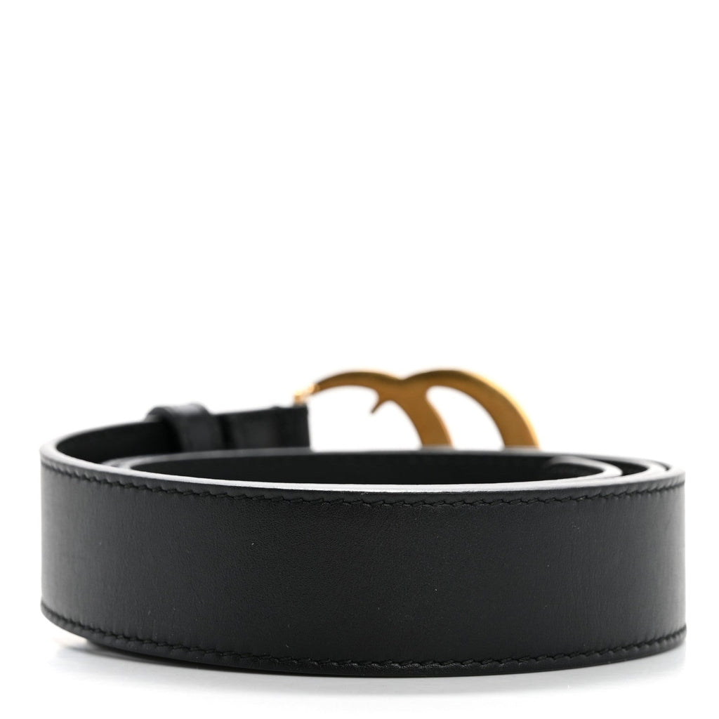 Calfskin Double G 30mm Belt 80 32 Black