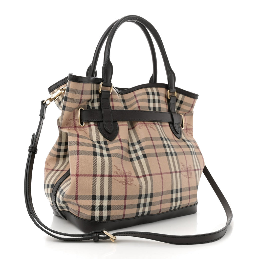 Haymarket Check Medium Golderton Tote Chocolate