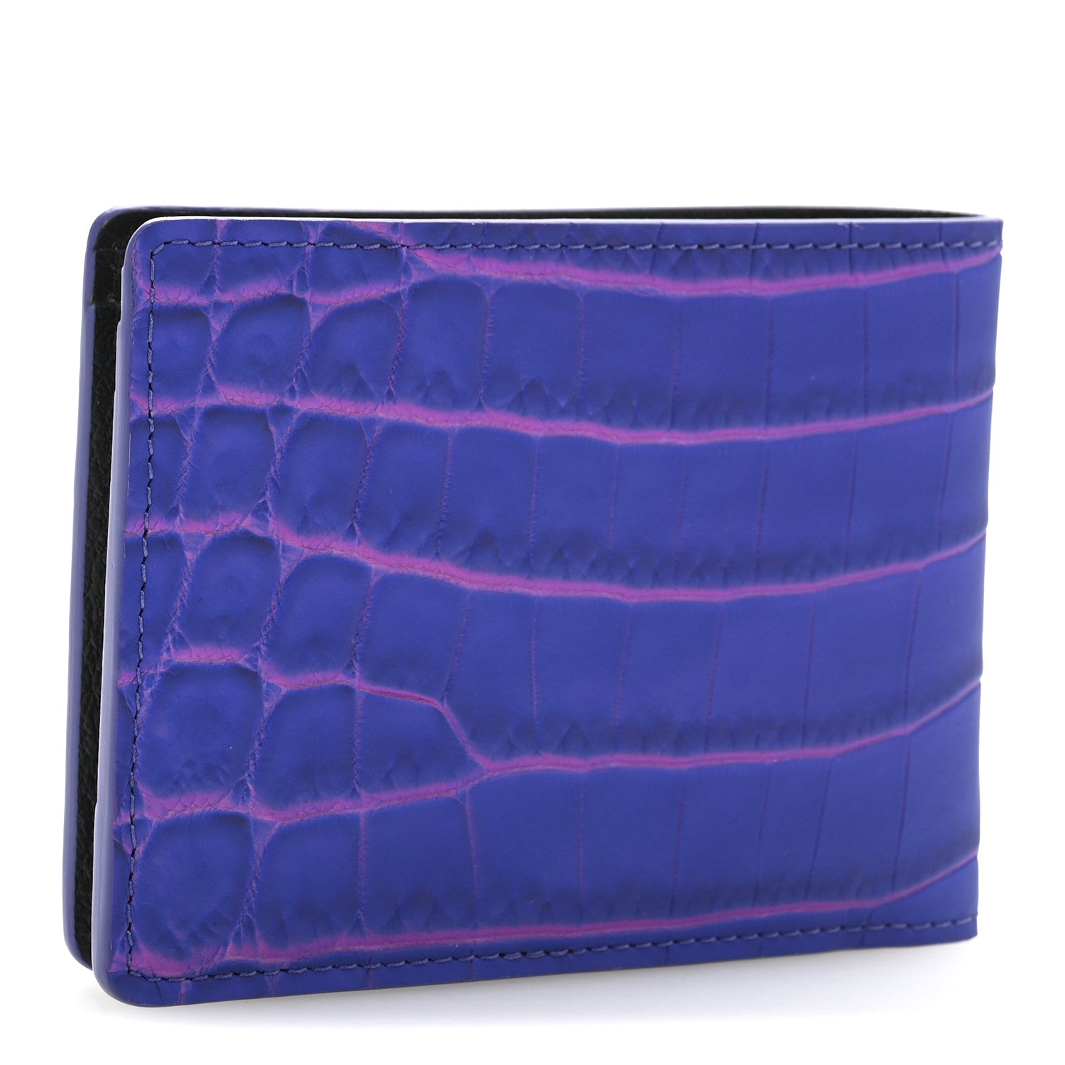 Crocodile Multiple Wallet Blue Rose