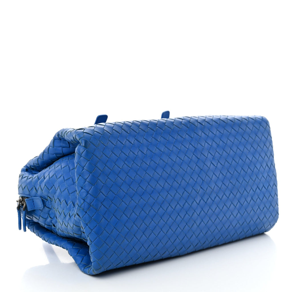 Nappa Intrecciato Boston Signal Blue