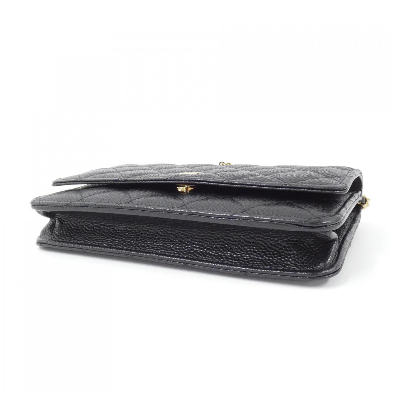 Chanel Timeless Classic Caviar Skin Chain Wallet