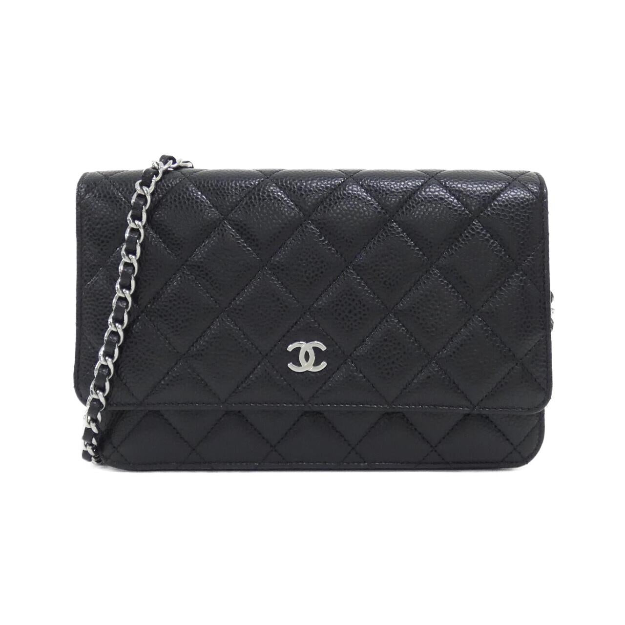 Chanel Timeless Classic Caviar Skin Chain Wallet