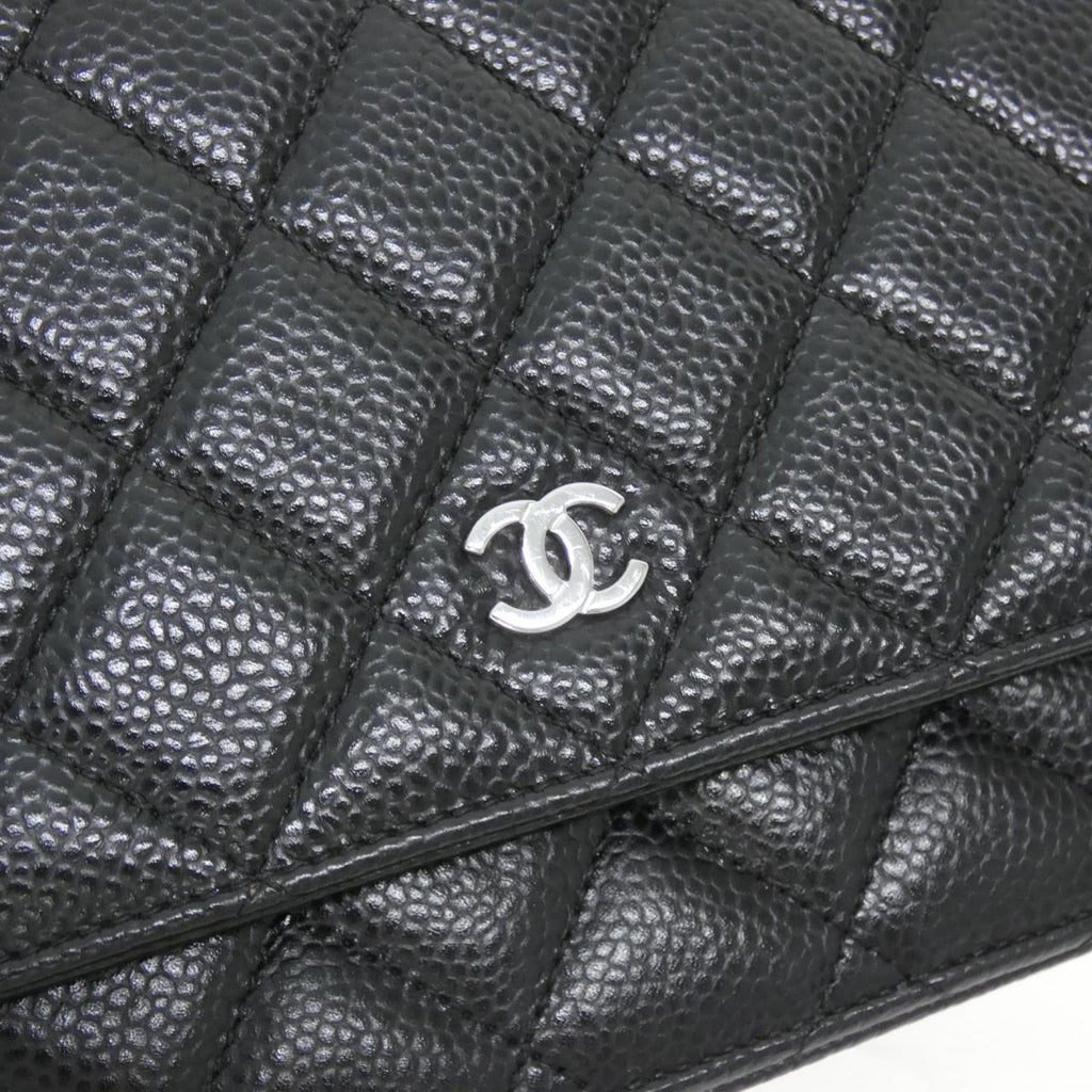 Chanel Timeless Classic Caviar Skin Chain Wallet