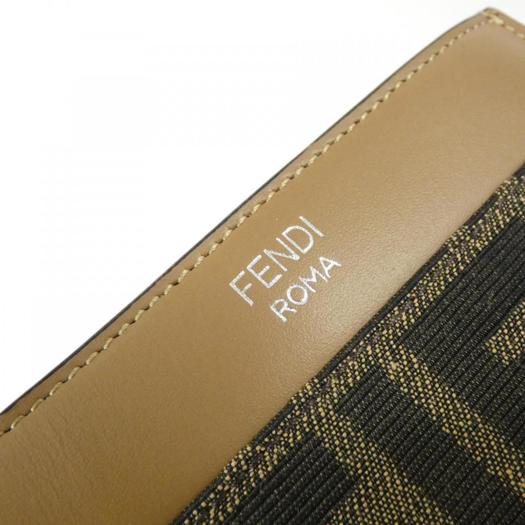 Fendi 7AP074 AFBV Canvas Calf Coin Key Case