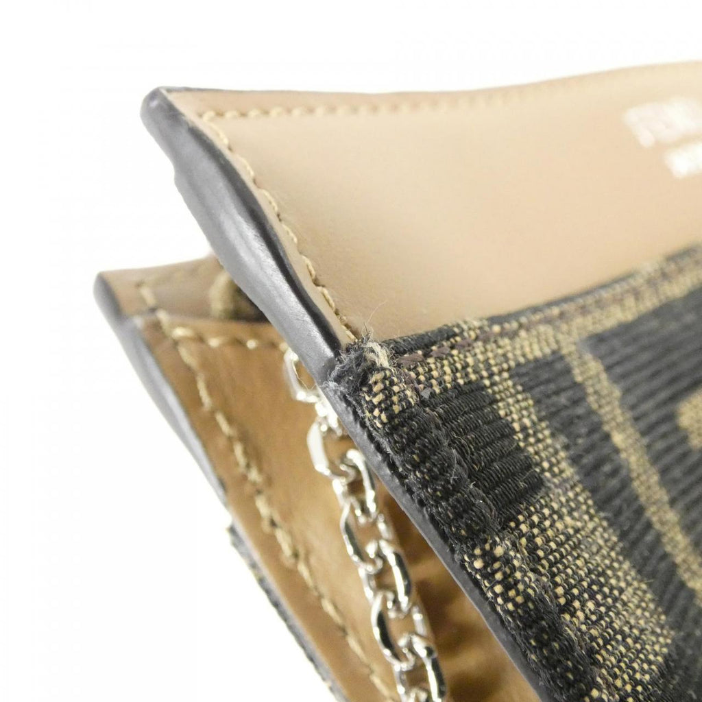 Fendi 7AP074 AFBV Canvas Calf Coin Key Case