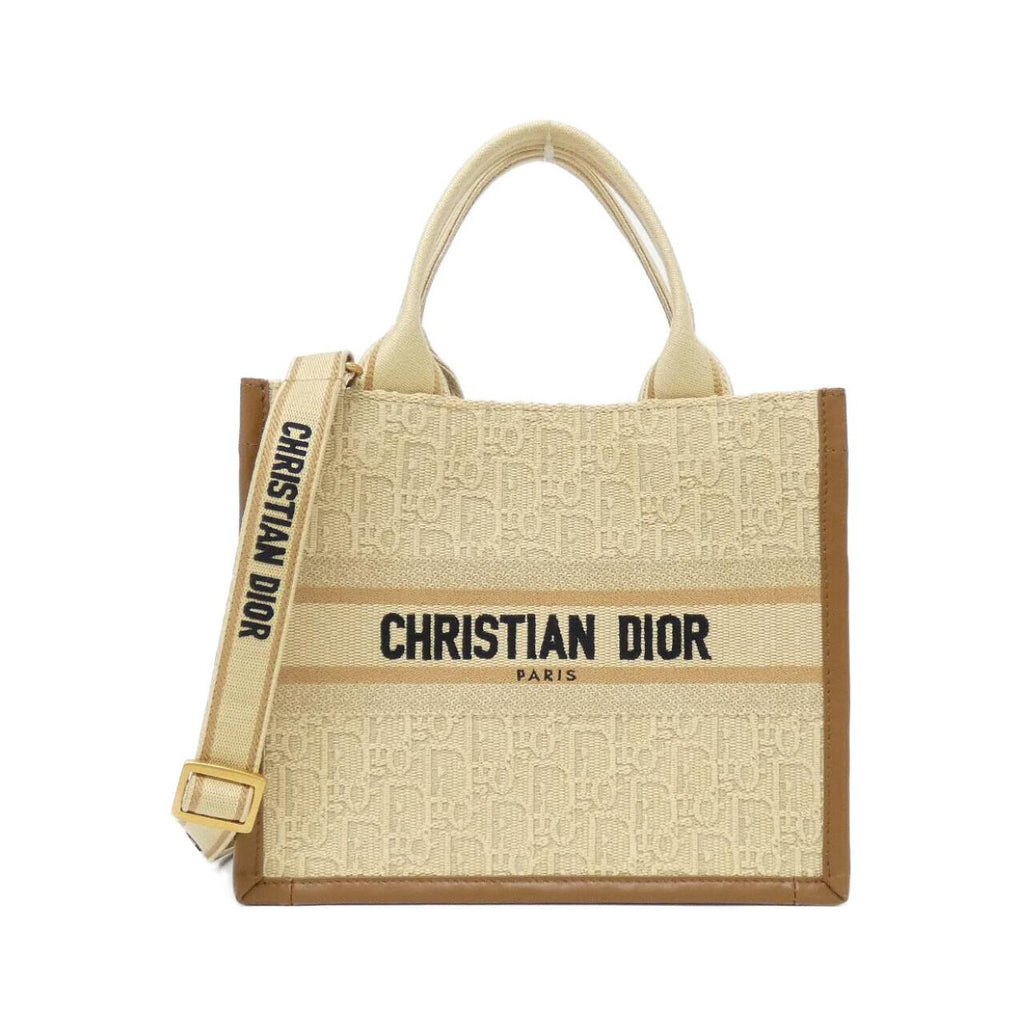 Christian Dior Dior Book Tote Oblique Raffia Tote Bag