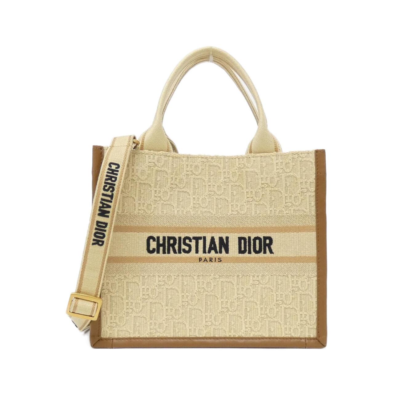 Christian Dior Dior Book Tote Oblique Raffia Tote Bag