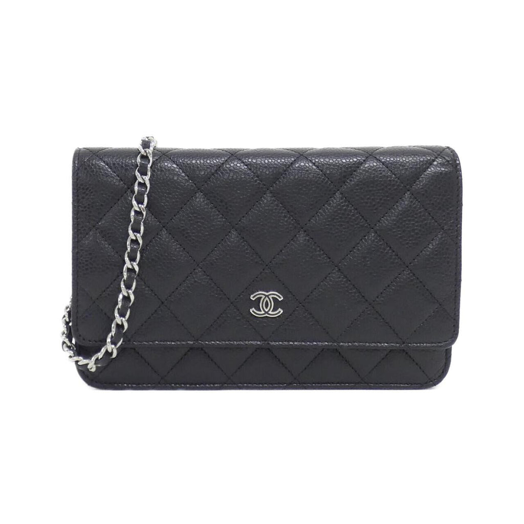 Chanel Timeless Classic Caviar Skin Chain Wallet