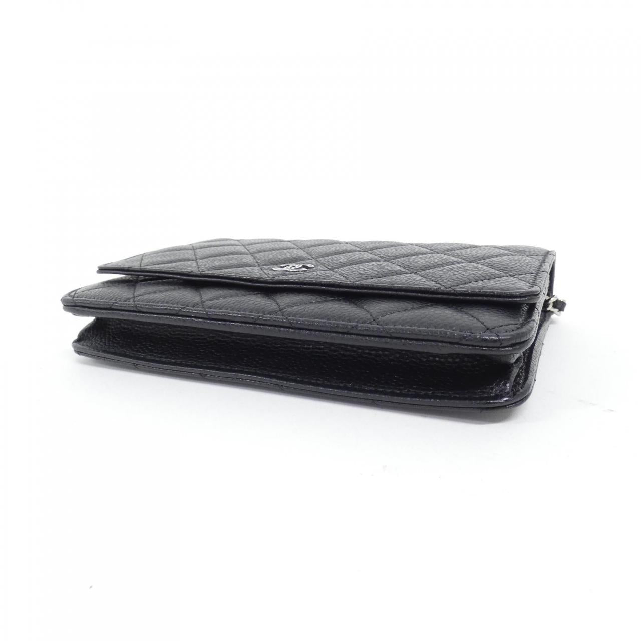 Chanel Timeless Classic Caviar Skin Chain Wallet