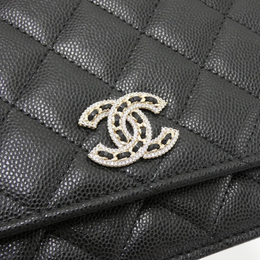 Chanel AP2734 Caviar Skin Chain Wallet