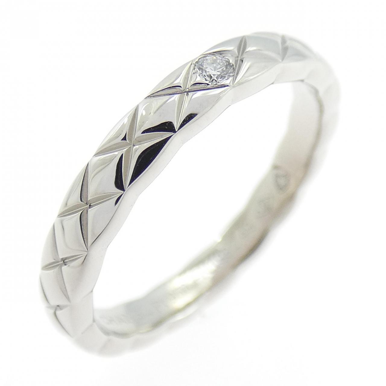 Chanel Coco Crush Platinum Diamond Ring Size 8.5