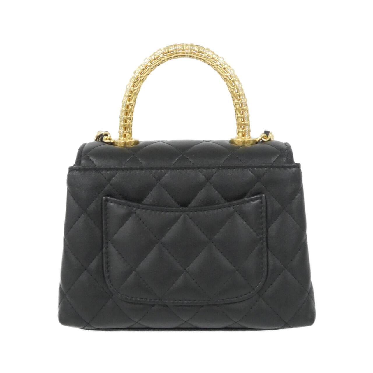 Chanel Coco Handle Chain Clutch Calf Chain Clutch