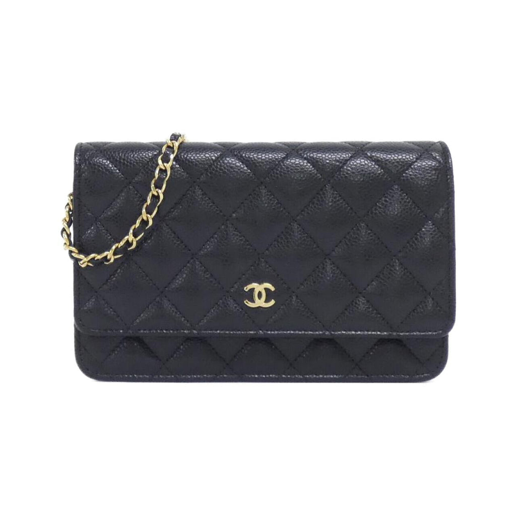 Chanel Timeless Classic Line Caviar Skin Chain Wallet