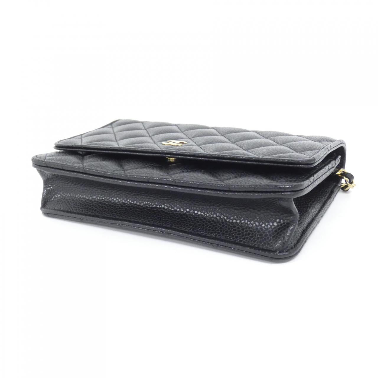 Chanel Timeless Classic Line Caviar Skin Chain Wallet