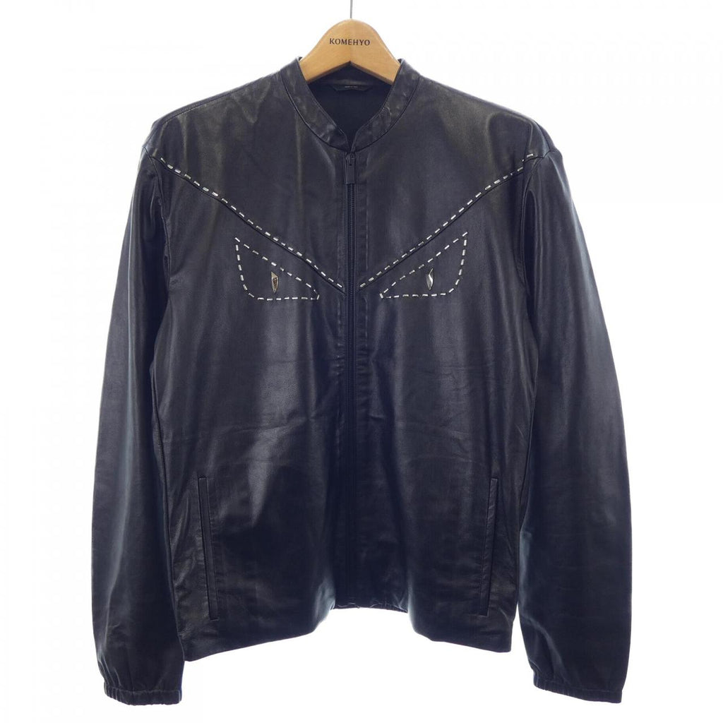 Fendi FPG351 65Q Calf Leather Jacket