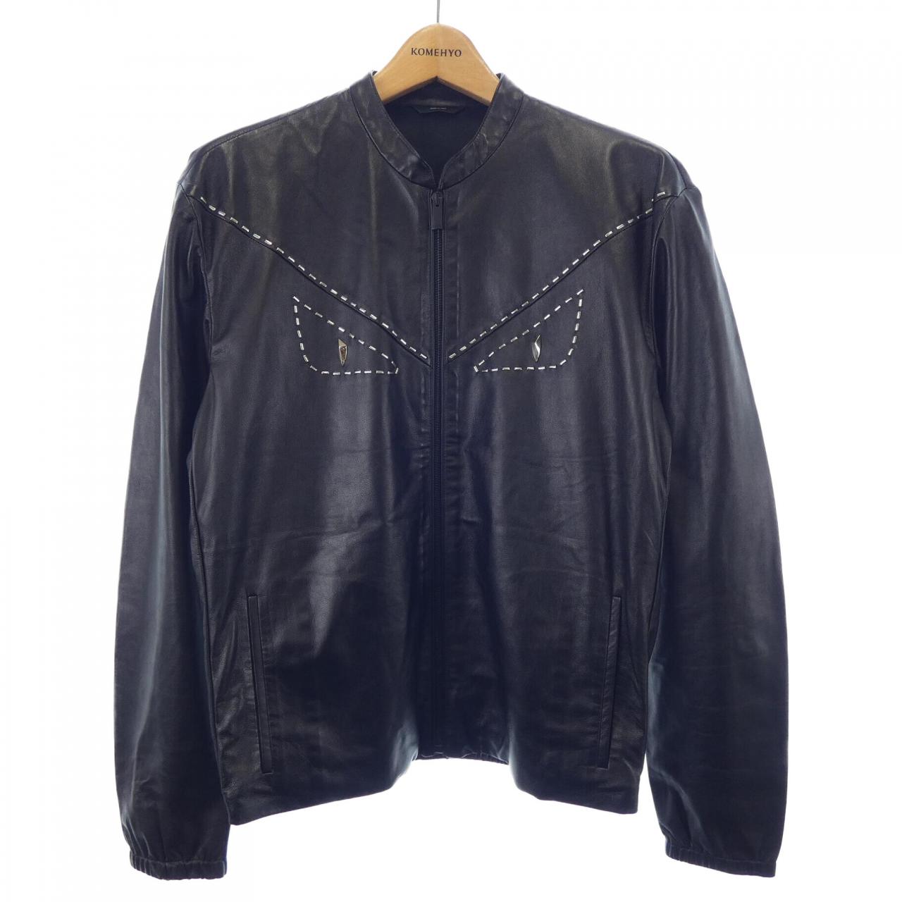 Fendi FPG351 65Q Calf Leather Jacket
