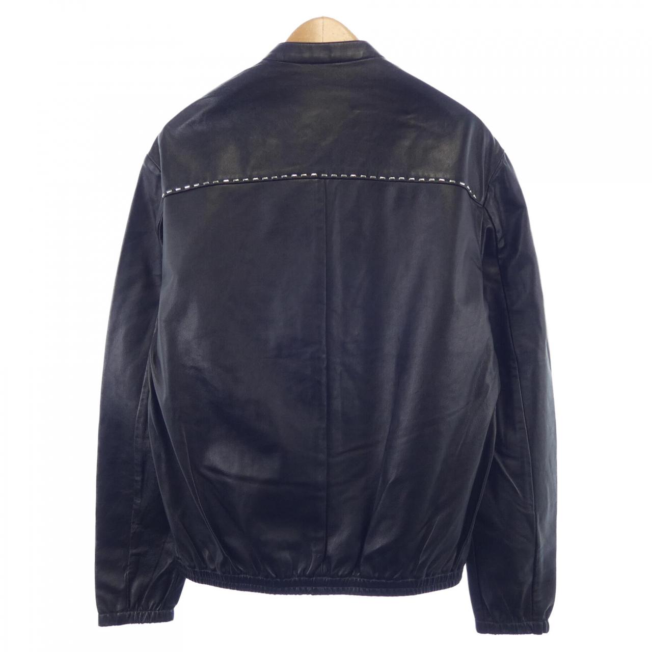 Fendi FPG351 65Q Calf Leather Jacket