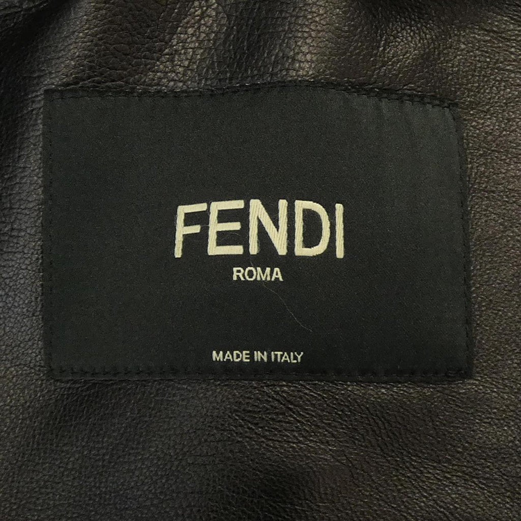 Fendi FPG351 65Q Calf Leather Jacket