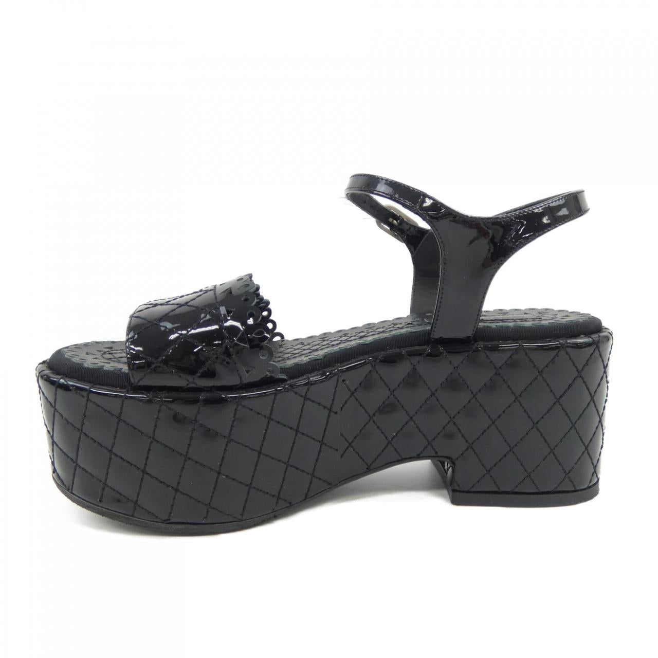 Chanel G31341X01012 Patent Calfskin Sandals
